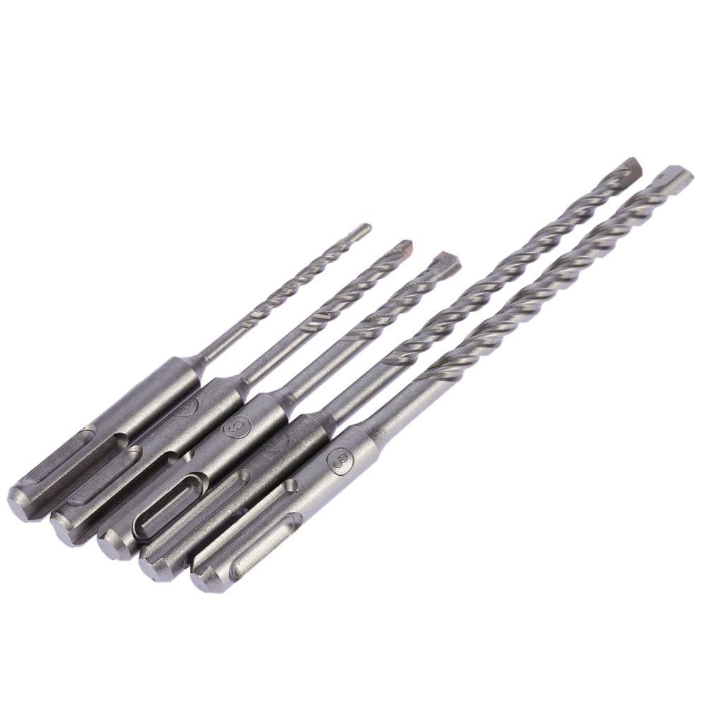 5pcs/set 2 Pits 2 Slots SDS Shank Electric Hammer Drill Bit