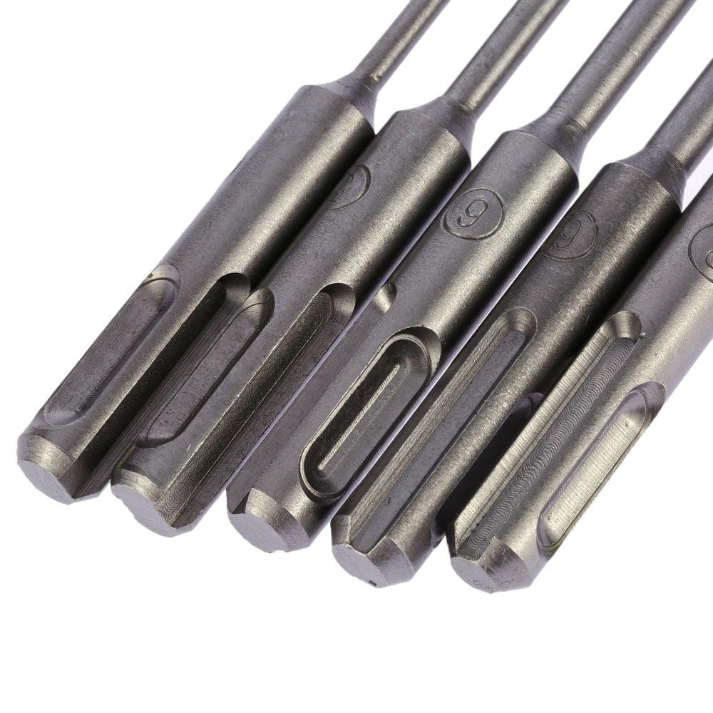 5pcs/set 2 Pits 2 Slots SDS Shank Electric Hammer Drill Bit