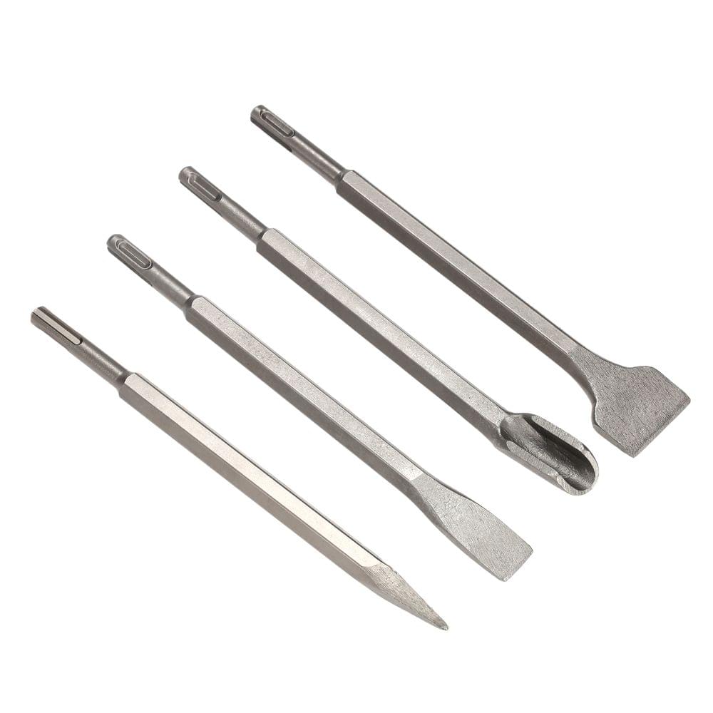 4pcs SDS Plus Chisel Set Point Groove Gouge Flat Chisels