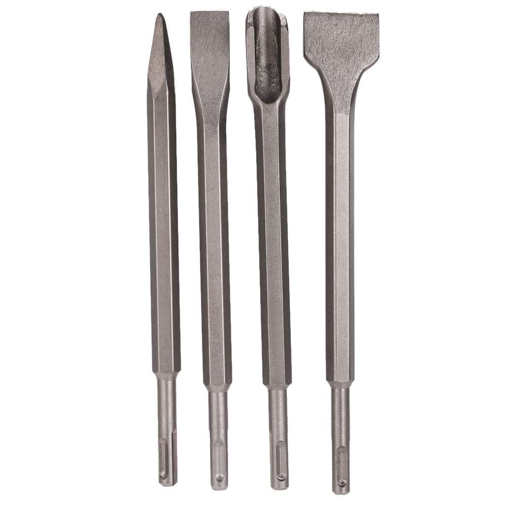 4pcs SDS Plus Chisel Set Point Groove Gouge Flat Chisels