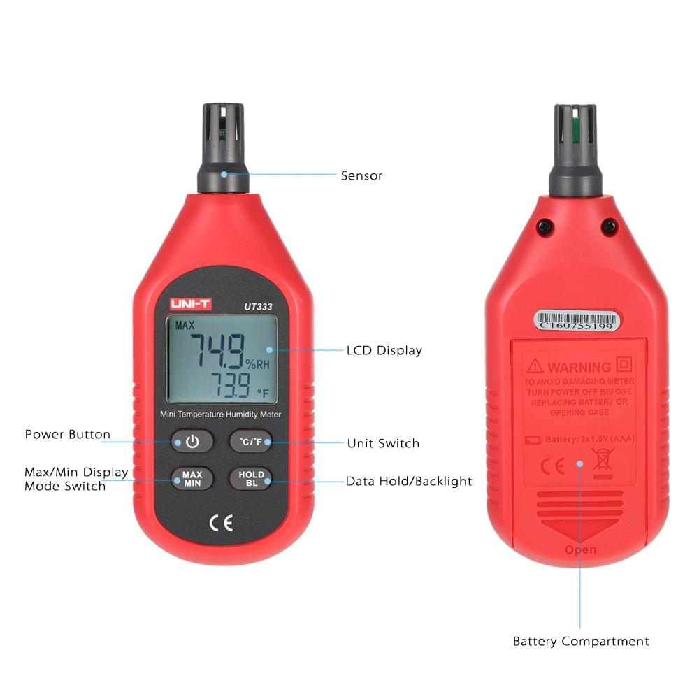 UNI-T UT333 ?C/?F Portable Indoor Mini Digital Temperature