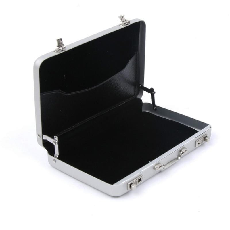 Aluminum Storage Box Business Card Holder Credit Card Bank Card Storage Box (Silver)