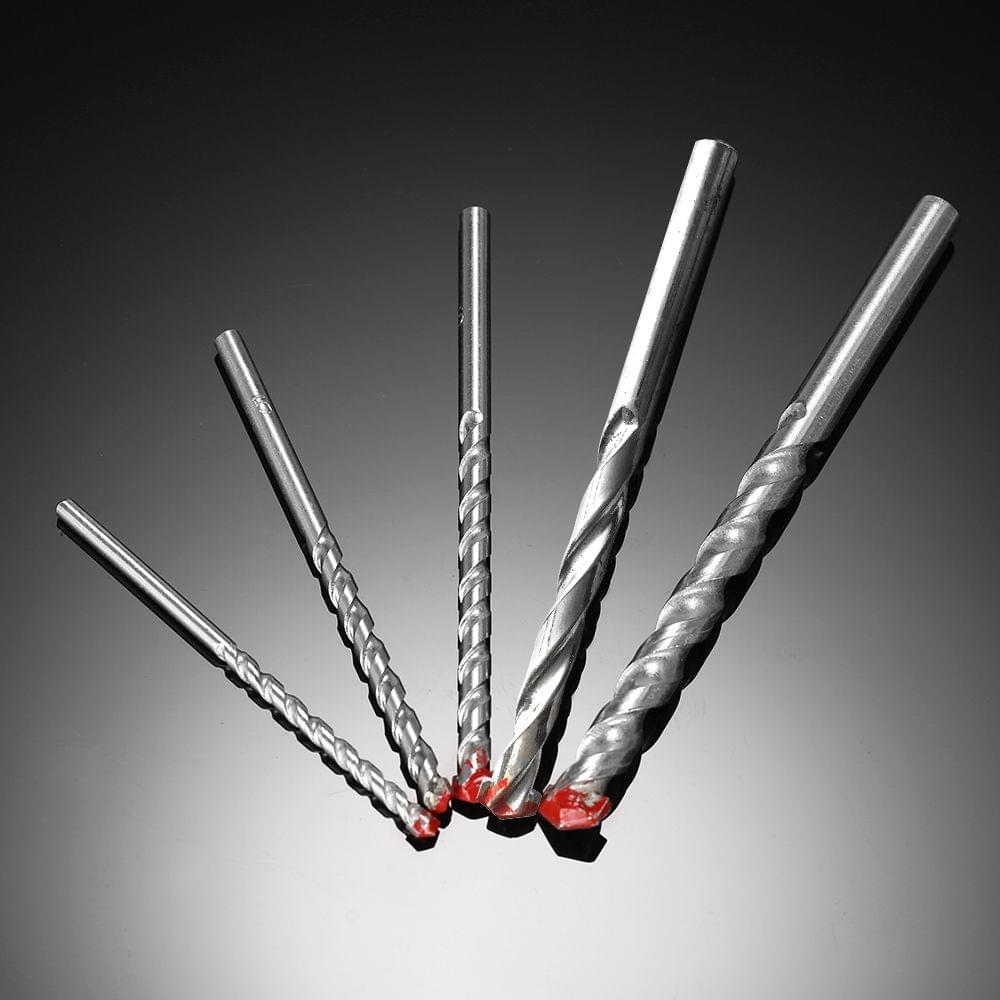 5pcs 4-10mm Rotary Masonry Drill Bits Set YG8 Galvanized - 5pcs & 4-10mm