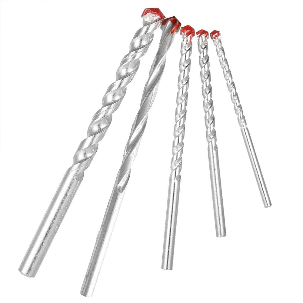 5pcs 4-10mm Rotary Masonry Drill Bits Set YG8 Galvanized - 5pcs & 4-10mm