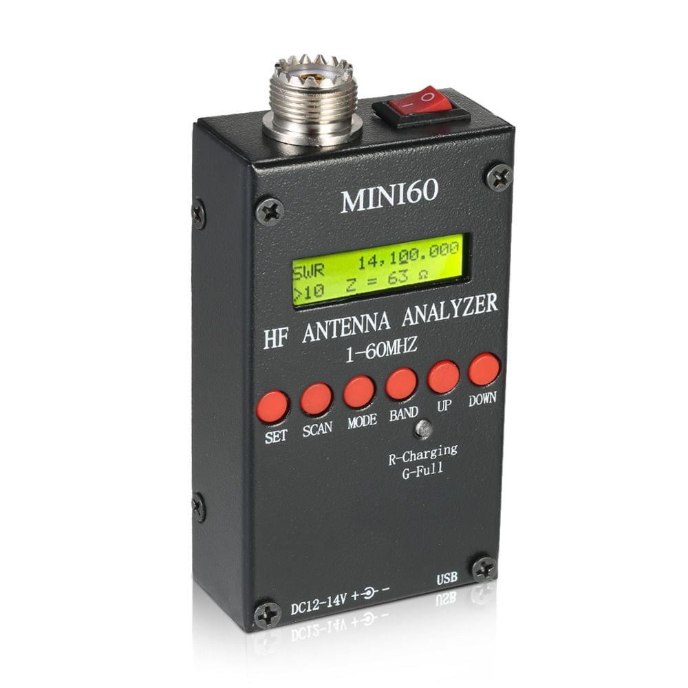 Mini60 Antenna Analyzer Meter 1-60MHz SARK100 AD9851 HF ANT - BT Version & Antenna Analyzer