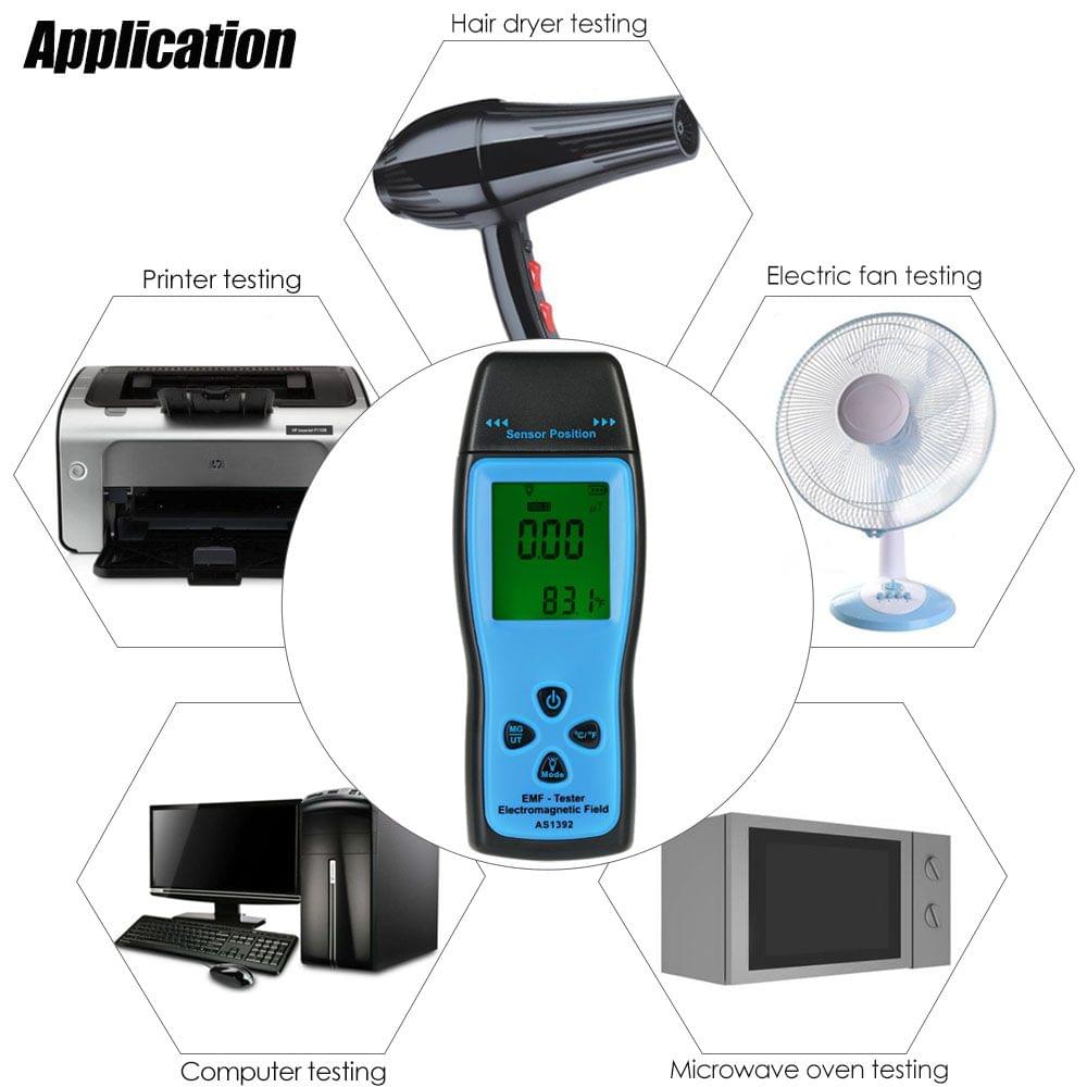 Handheld Mini Digital LCD EMF Tester Electromagnetic Field