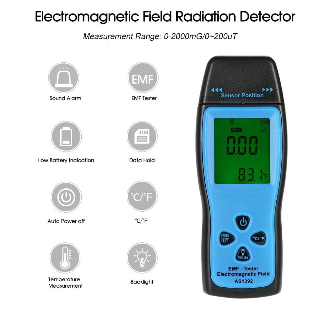 Handheld Mini Digital LCD EMF Tester Electromagnetic Field