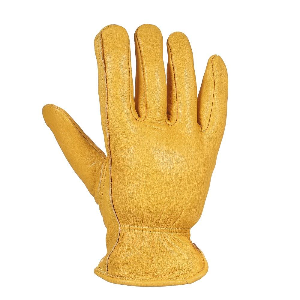 Men's Work Cowhide Gloves Gardening Digging Planting Leather - L