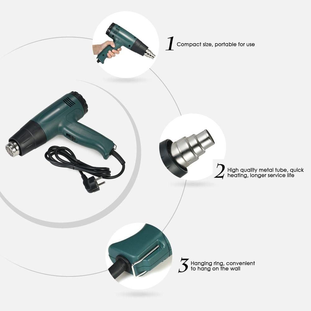 High Quality Temperature-controlled Electric Hot Air Gun - EU Plug