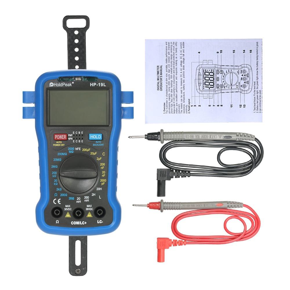 HoldPeak Backlight LCD Digital LCR Multimeter Resistance