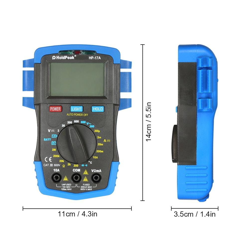 HoldPeak Backlight LCD Display Digital Multimeter DC/AC