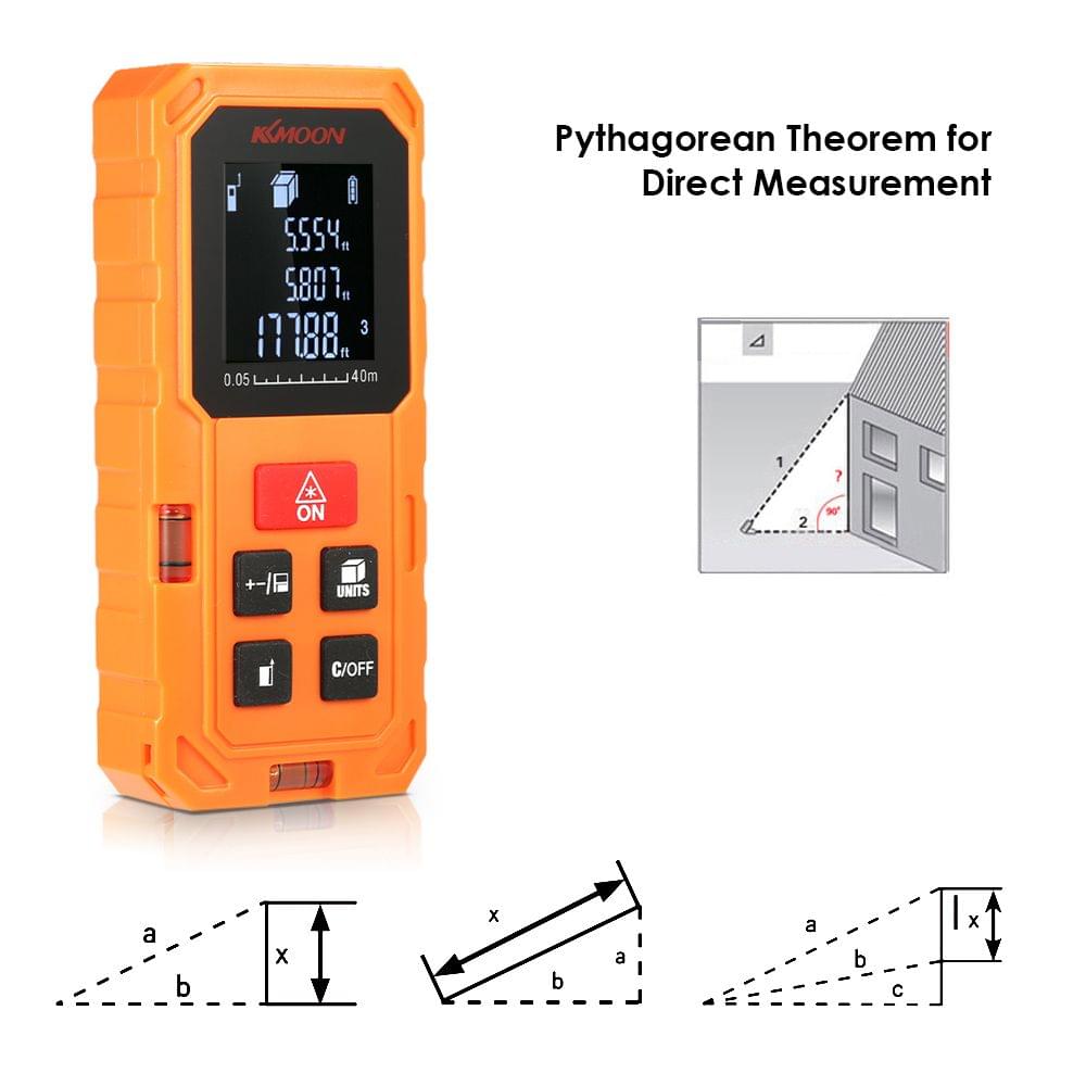 KKmoon 40m Portable Handheld Digital Laser Distance Meter - 40m