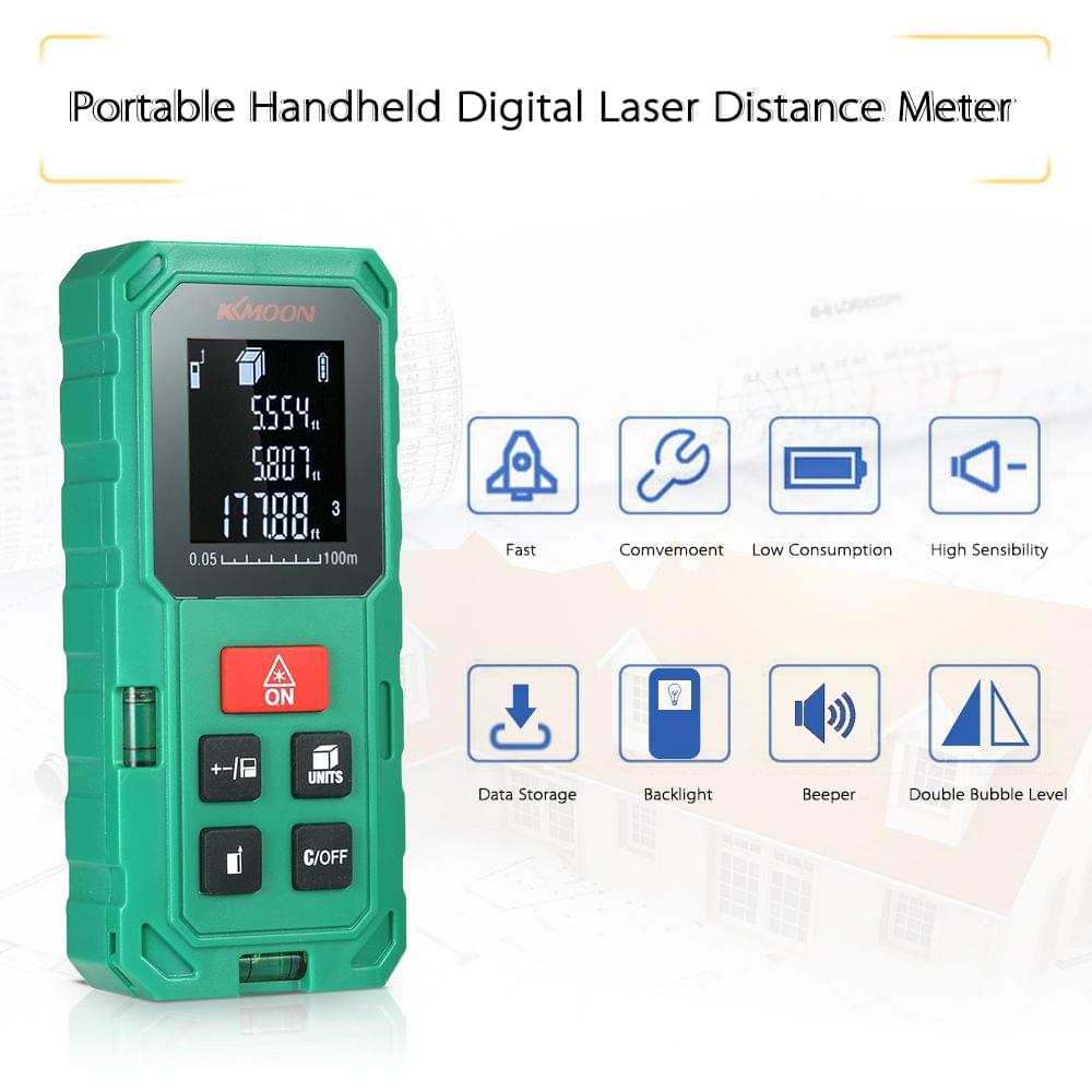 KKmoon 100m Portable Handheld Digital Laser Distance Meter - 100m