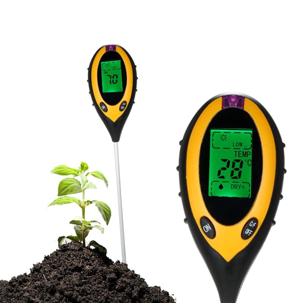 4-in-1 Soil Tester PH Moisture Temperature Sunlight