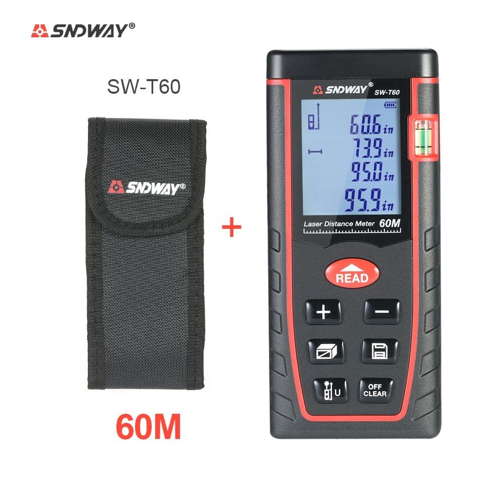 60m Mini Handheld LCD Digital Laser Distance Meter Range - 60m