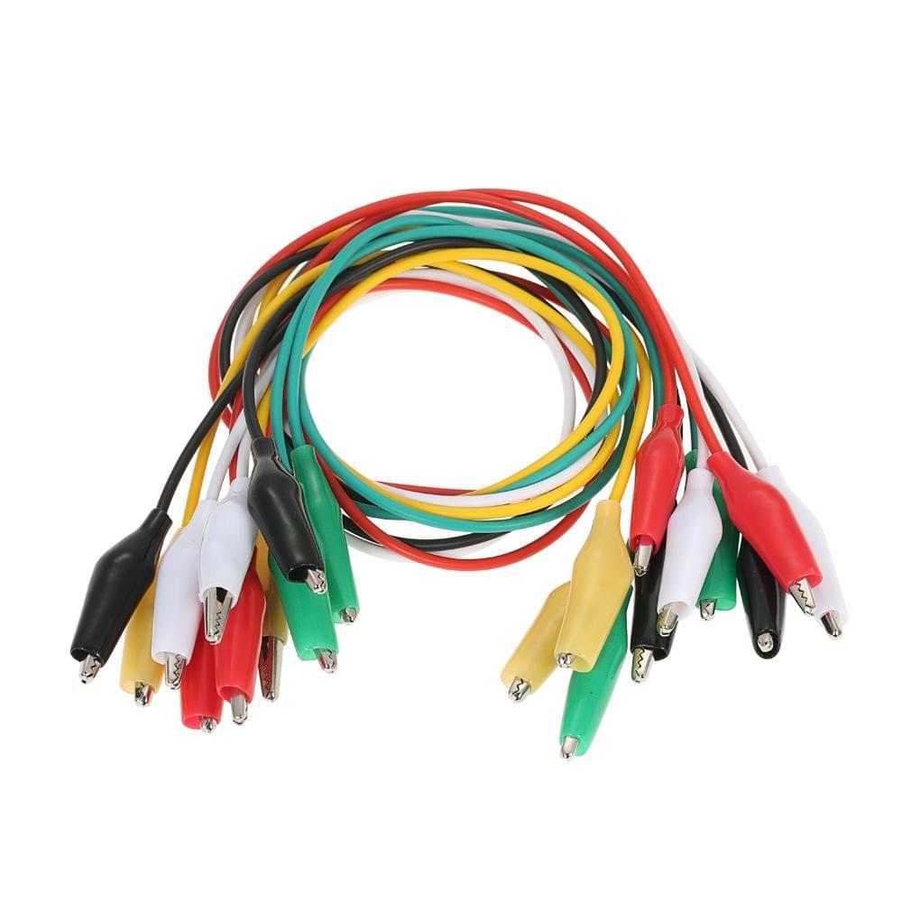 20PCS Double-ended Alligator Clips Test Insulated Leads