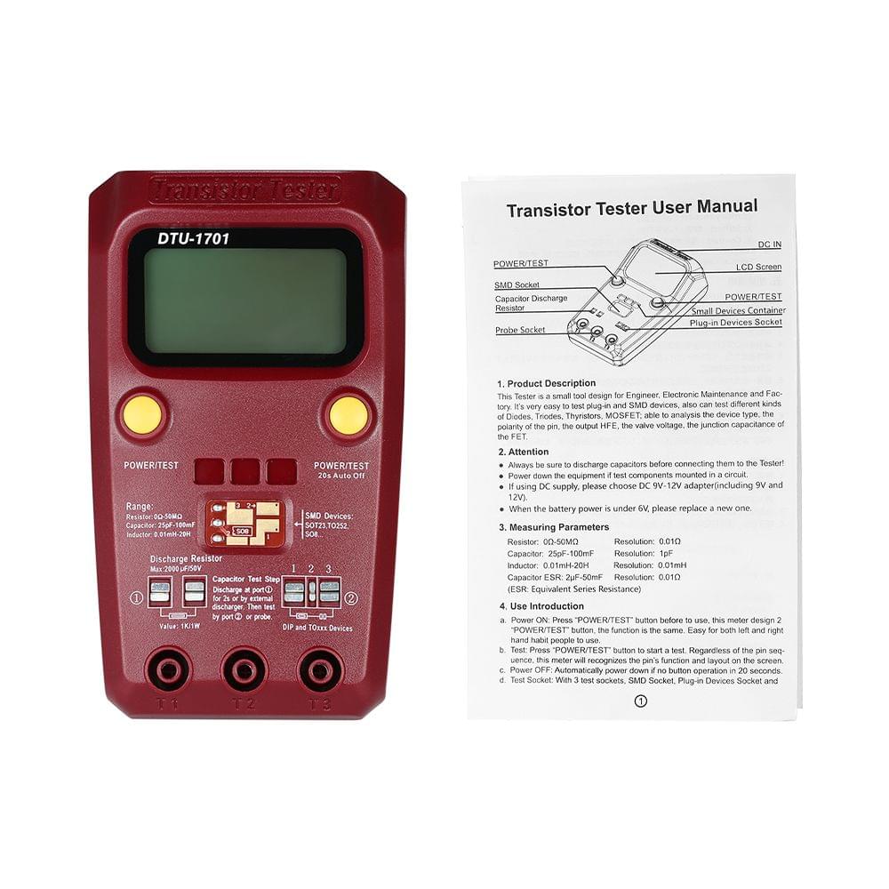 Handheld LCD Digital Transistor Tester SMD Resistance Diode