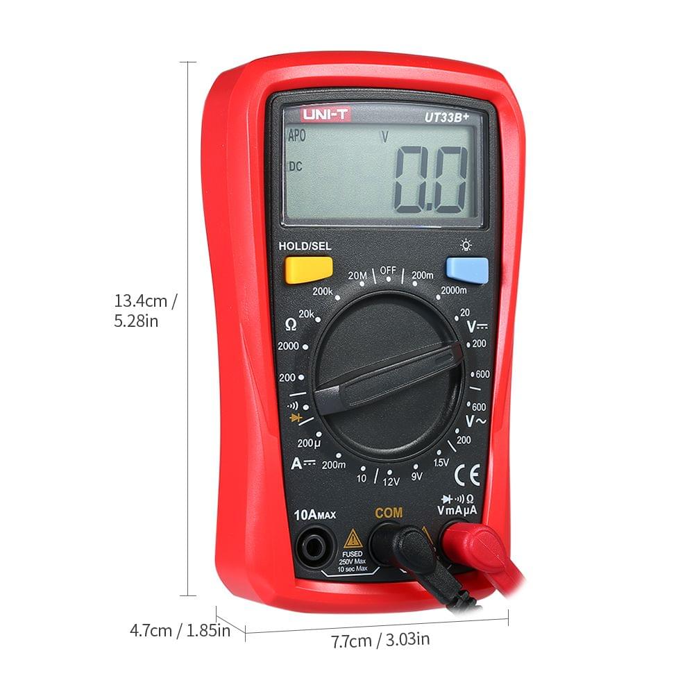 UNI-T UT33B+ Handheld LCD Digital Multimeter DC/AC Voltage