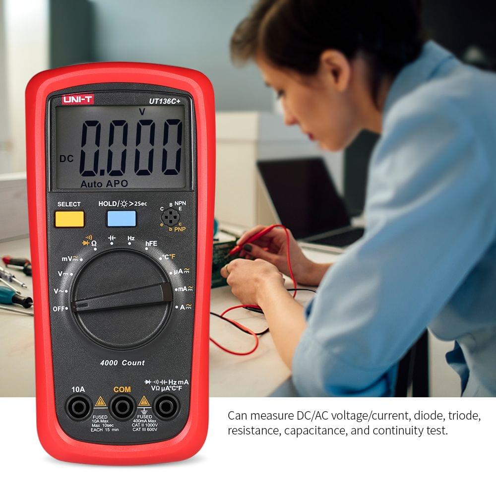 UNI-T UT136C+ LCD Digital Multimeter DC/AC Voltage Current