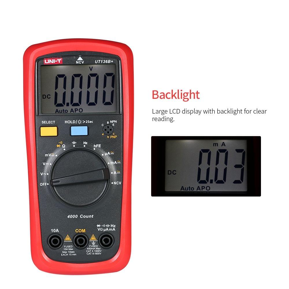 UNI-T UT136B+ LCD Digital Multimeter DC/AC Voltage Current