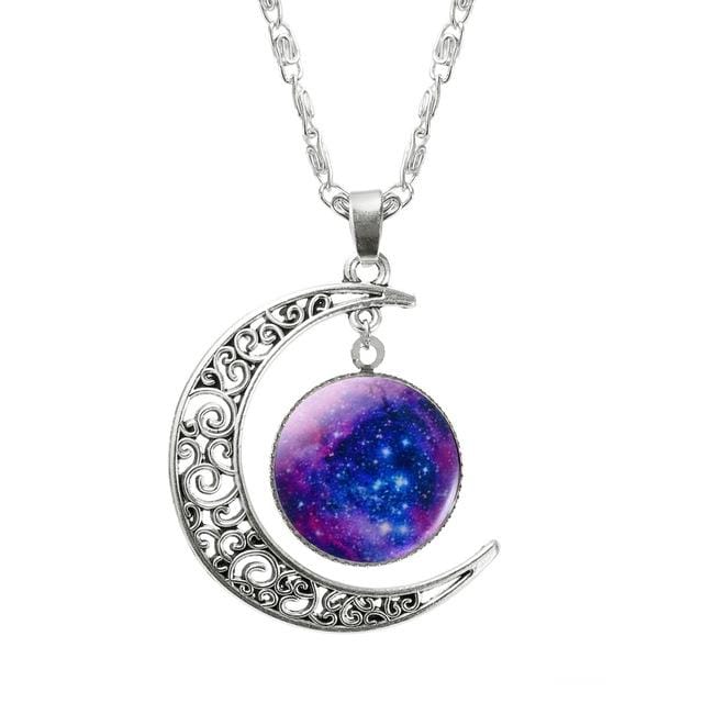 Starry Moon Time Gemstone Necklace Glowing Jewelry (3)