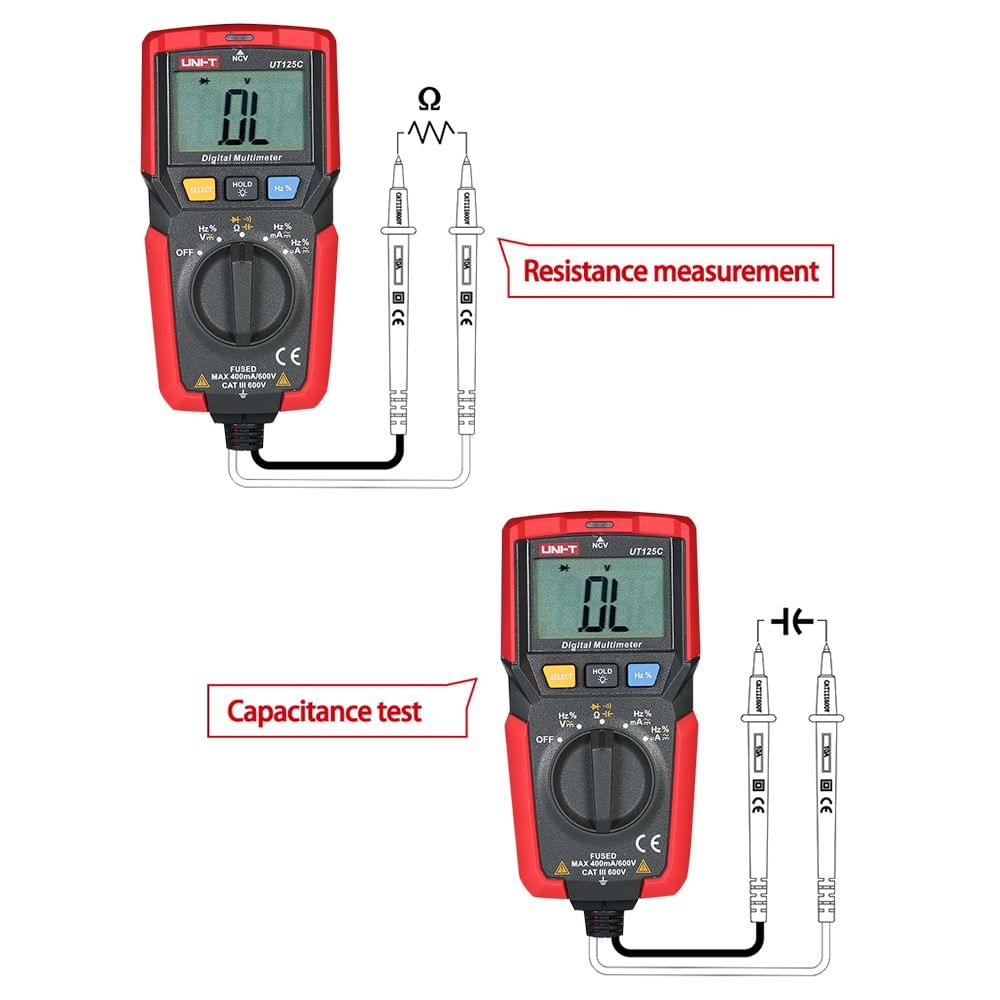 UNI-T UT125C Mini LCD Digital Multimeter DC/AC Voltage