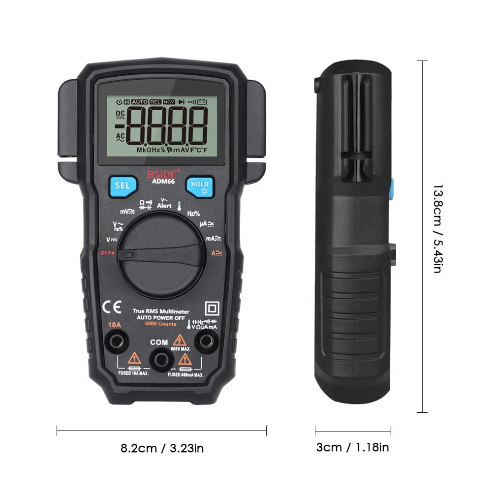 BSIDE Mini True RMS LCD Digital Multimeter DC/AC Voltage