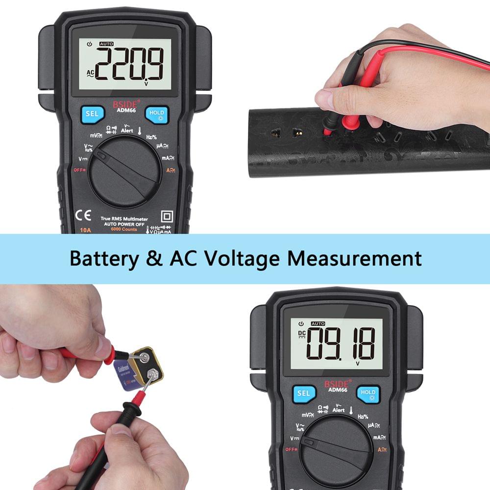 BSIDE Mini True RMS LCD Digital Multimeter DC/AC Voltage