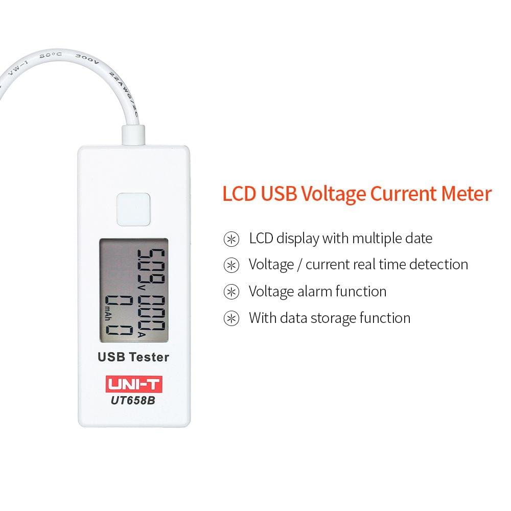 UNI-T UT658B USB LCD Digital Voltage Current Meter U Disk