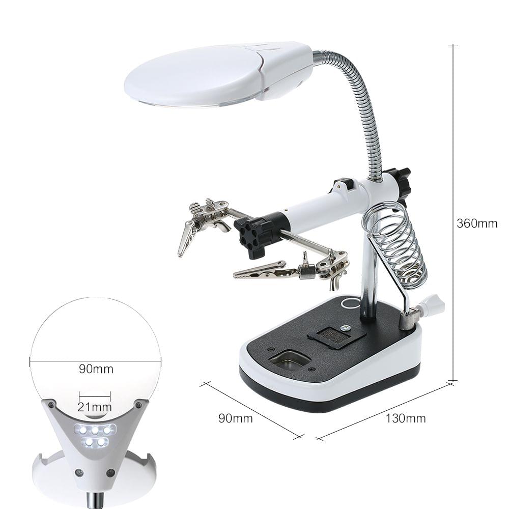 Magnifier with LED Light 3.5X 10X LED Light Magnifier - EU Plug