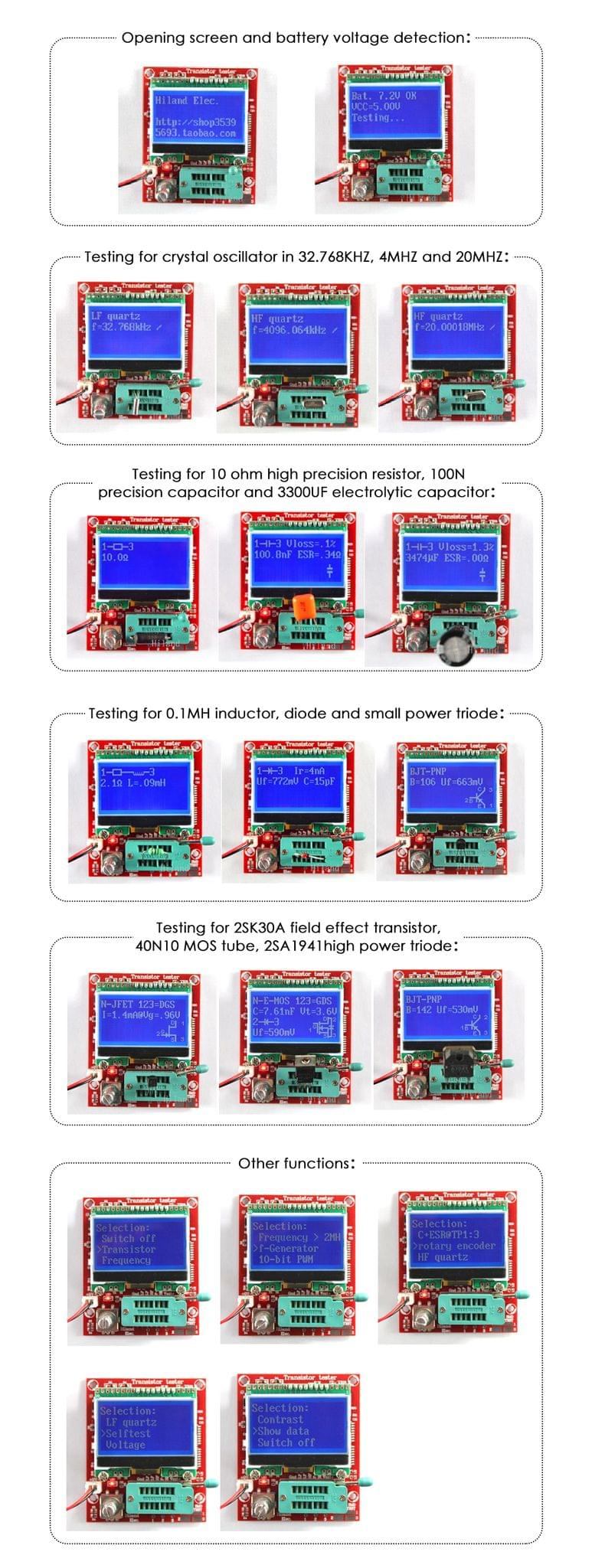 M644 Multifunctional Transistor Tester LCR Resistance