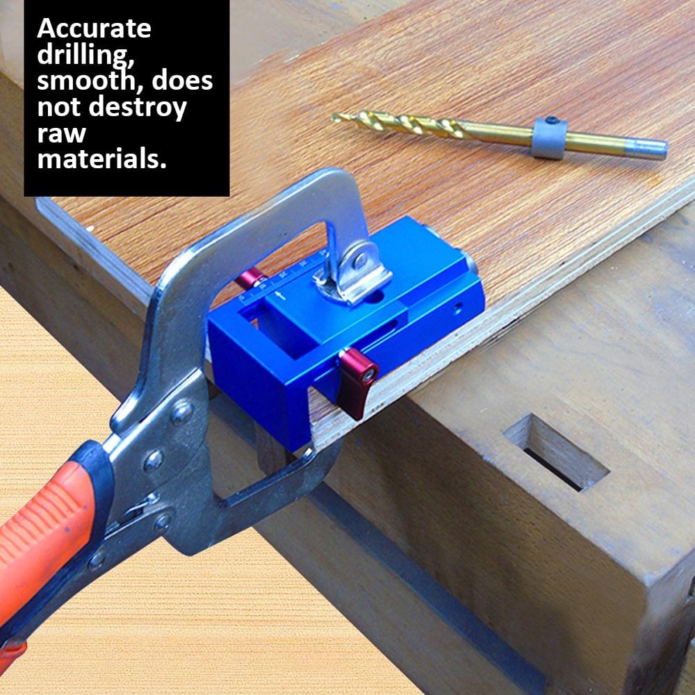 Pocket Aluminium Alloy Oblique Hole Jig Kit System for Wood