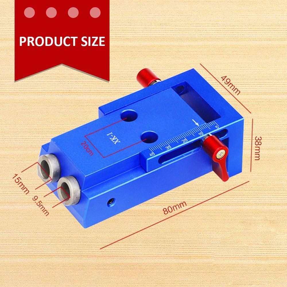 Pocket Aluminium Alloy Oblique Hole Jig Kit System for Wood