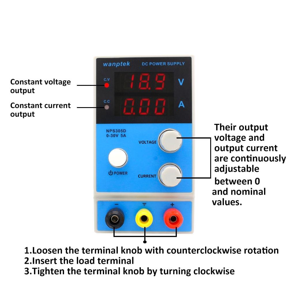 Wanptek Mini Adjustable Digital Display DC Switching Power - EU Plug