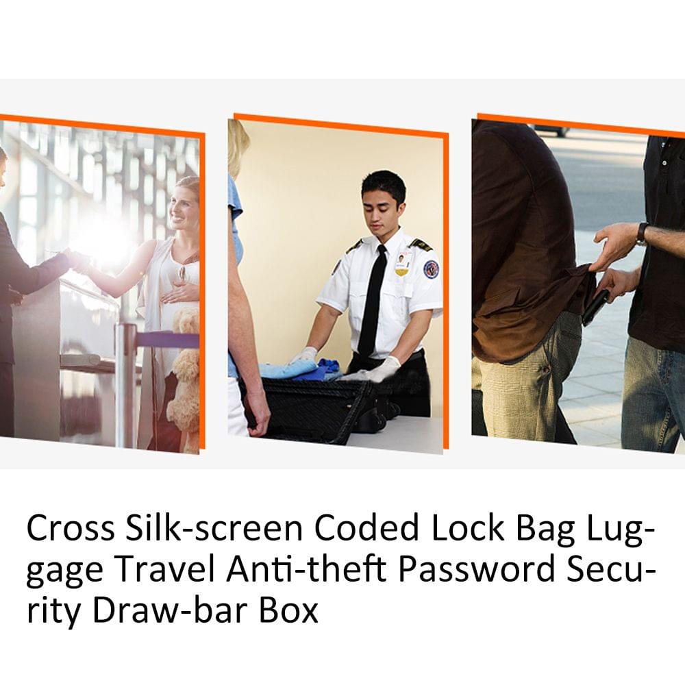 Cross Silk-screen Coded Lock Bag Luggage Travel Anti-theft