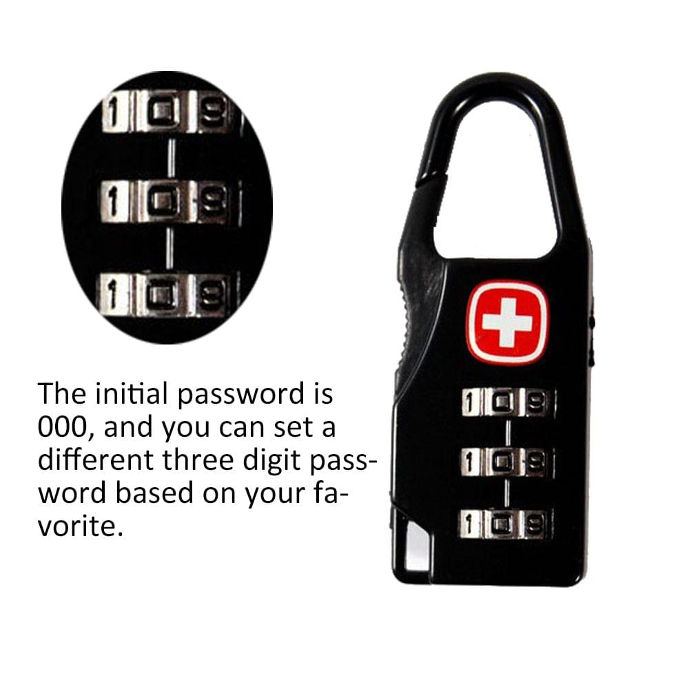 Cross Silk-screen Coded Lock Bag Luggage Travel Anti-theft