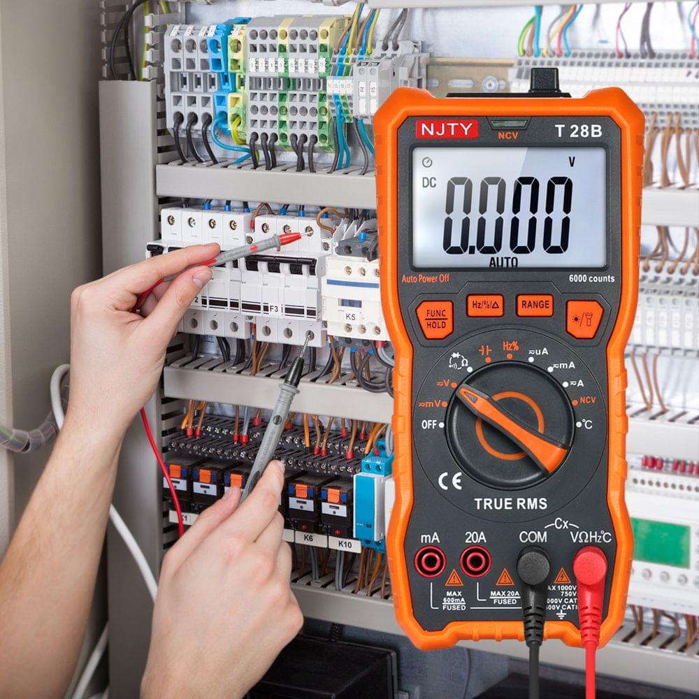 NJTY Digital Multimeter 6000 Counts Auto Range Non Contact