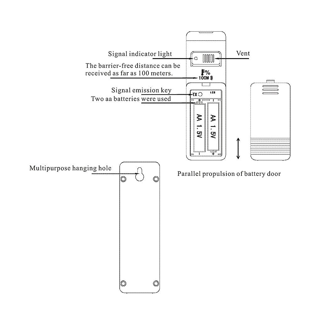 LCD Digital Wireless Indoor/Outdoor Thermometer Hygrometer