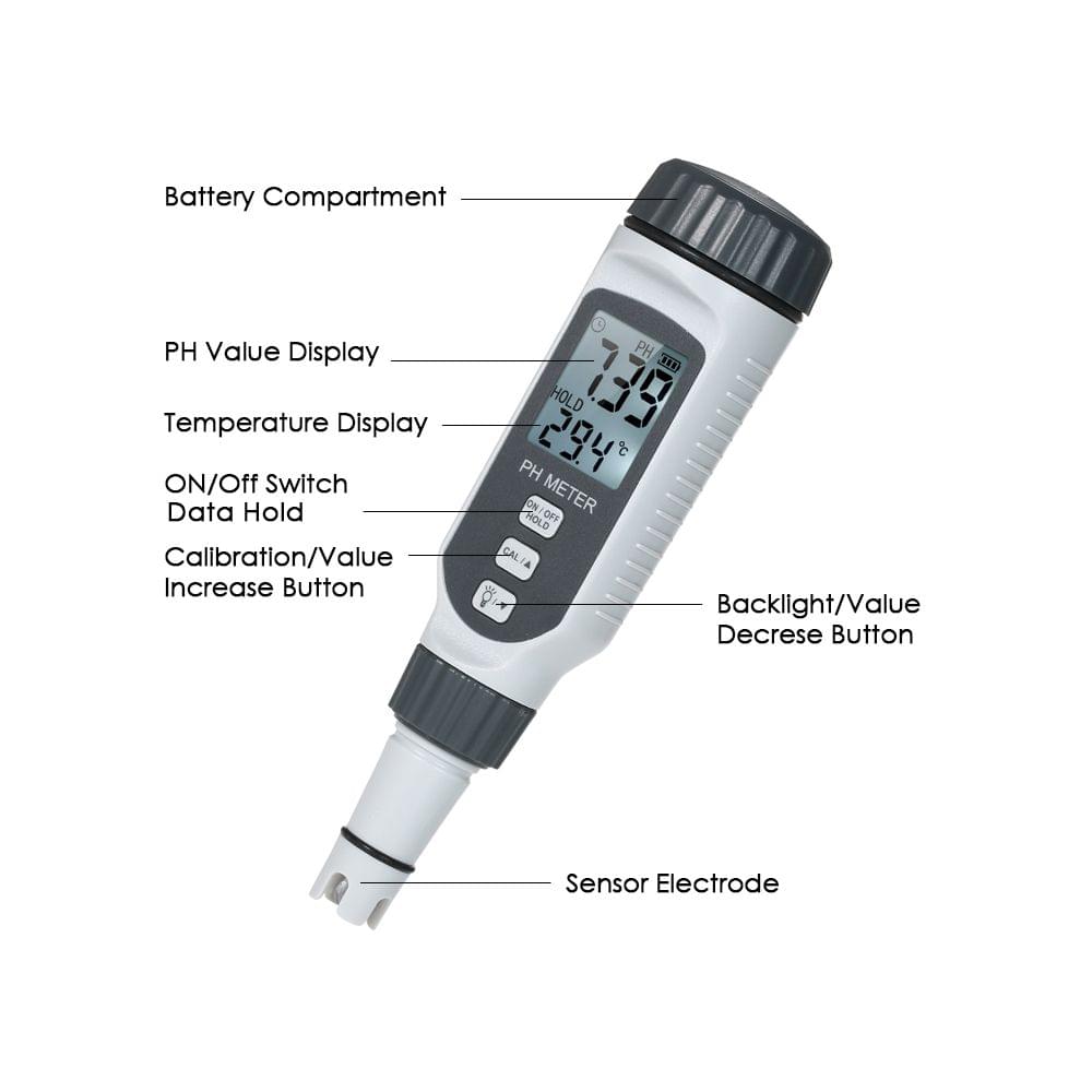 SMART SENSOR Professional pH Water Quality Tester High