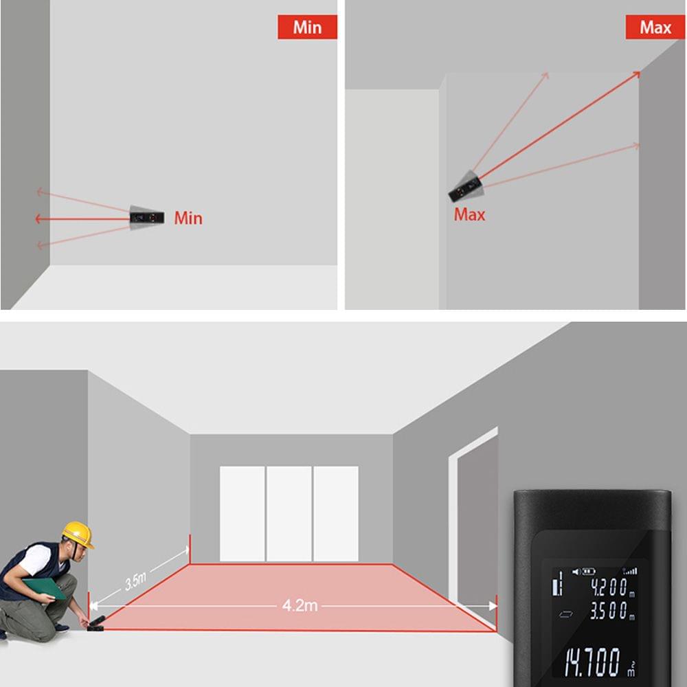 40M Smart Handheld Rangefinder Digital Mini Distance - 40M