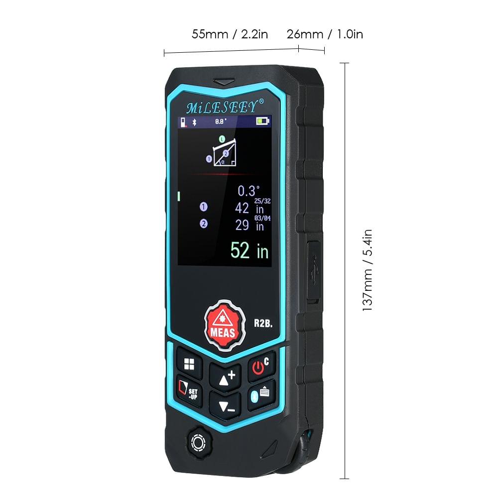 MiLESEEY Bluetooth Laser Distance Meter APP Control Handheld - 40m