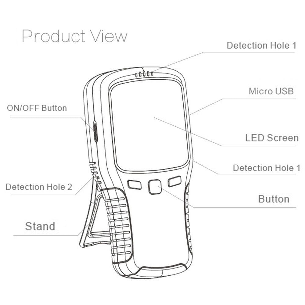 Digital Display Formaldehyde Detector Air Quality Analyzer