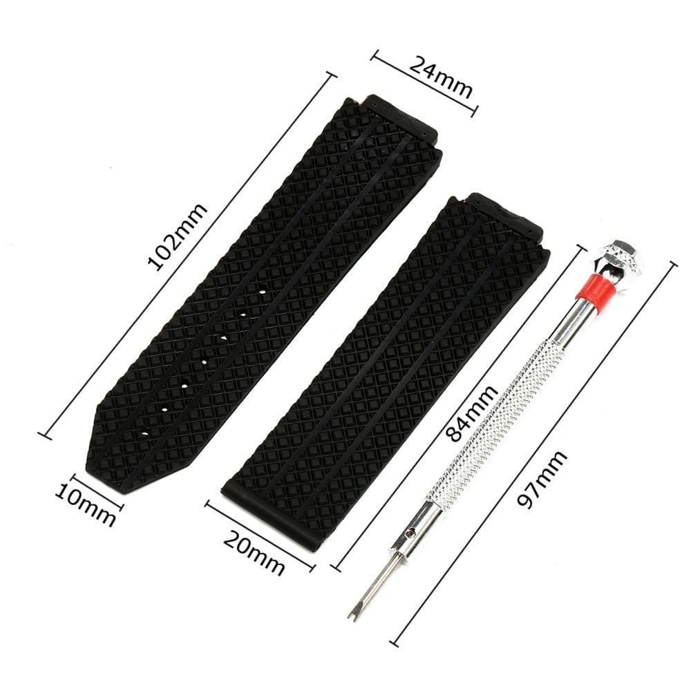 24mm Watch Strap Silicone Watch Strap Replacement Band Tool