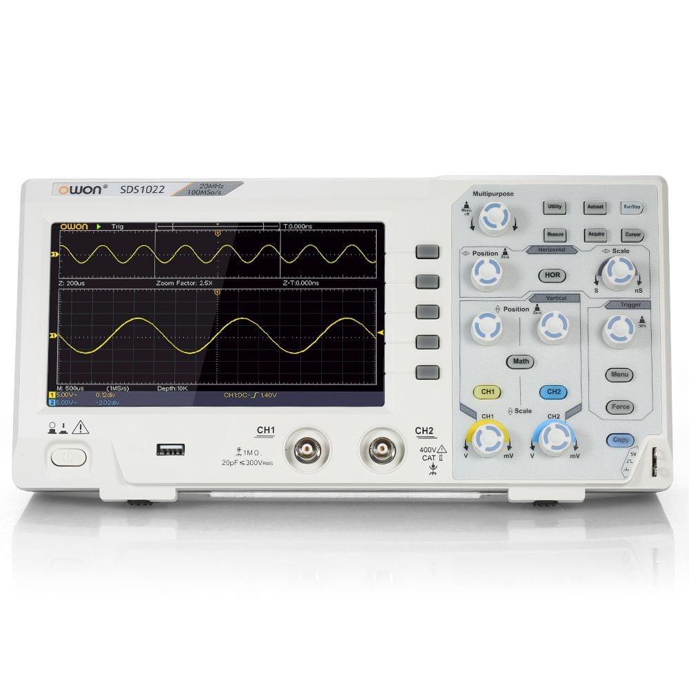 Owon SDS1022 Oscilloscope Oscillometer Digital Storage - UK Plug