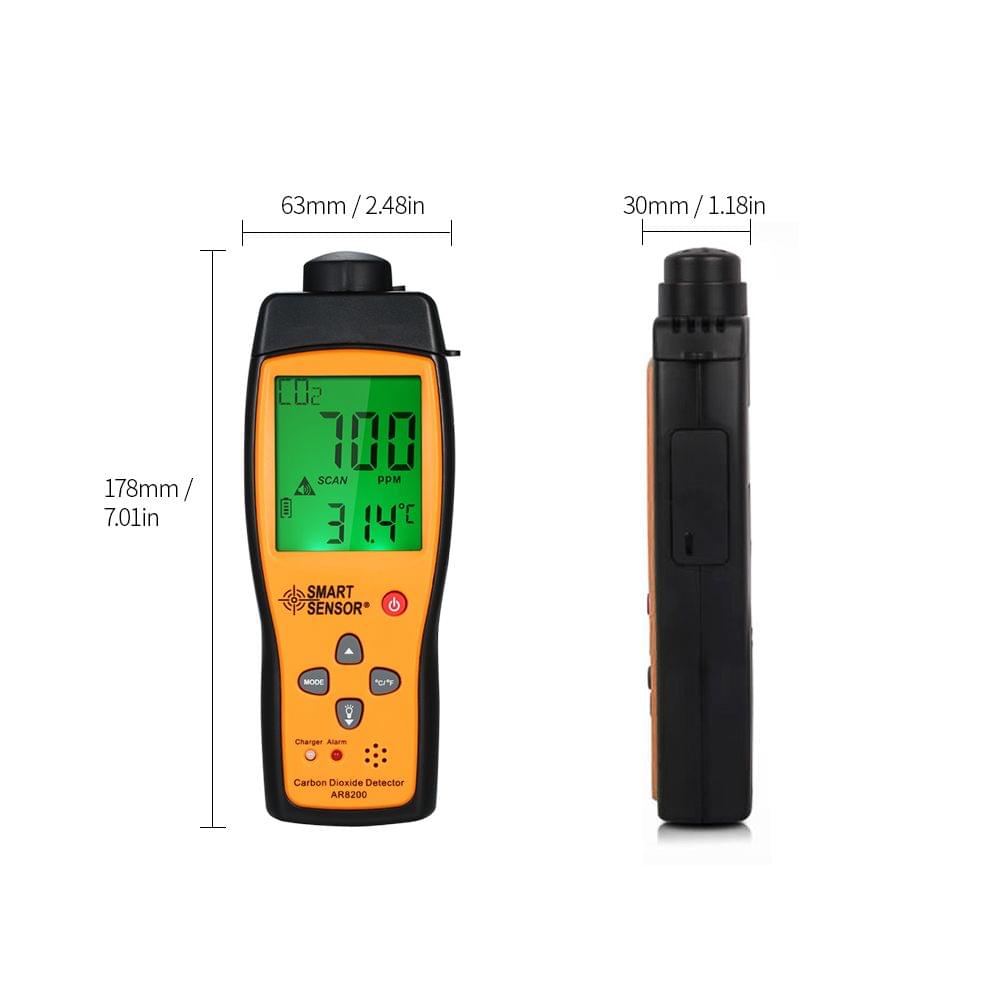 Smart Sensor Carbon Dioxide Detector Portable CO2 Meter Gas