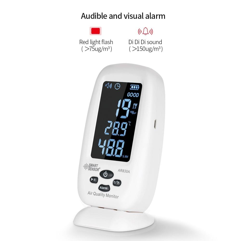 Smart Sensor 5-in-1 Digital Air Quality Monitor with - EU Plug