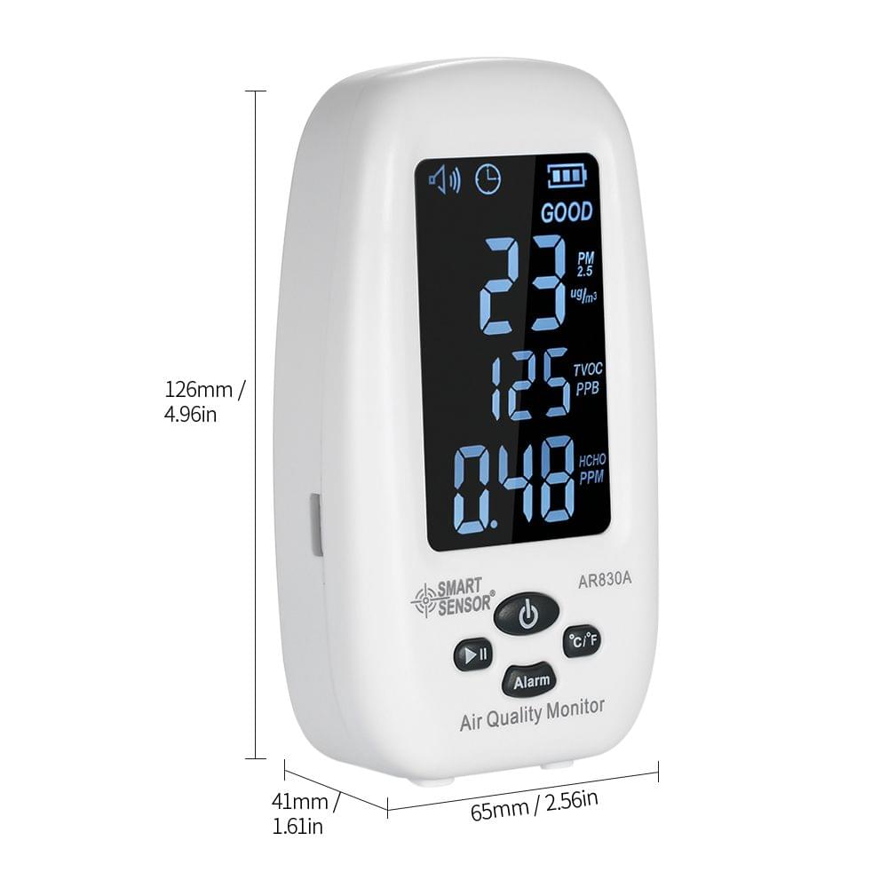 Smart Sensor 5-in-1 Digital Air Quality Monitor with - EU Plug