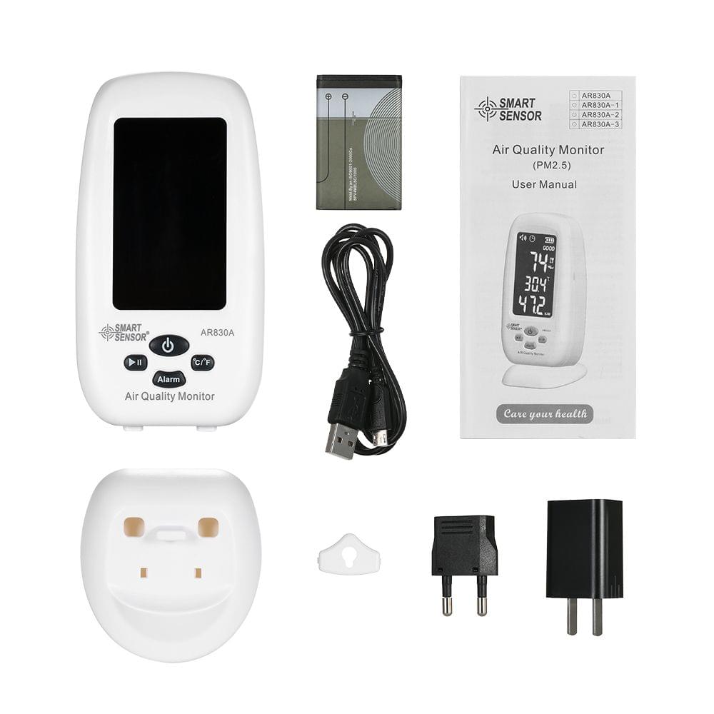 Smart Sensor 5-in-1 Digital Air Quality Monitor with - EU Plug