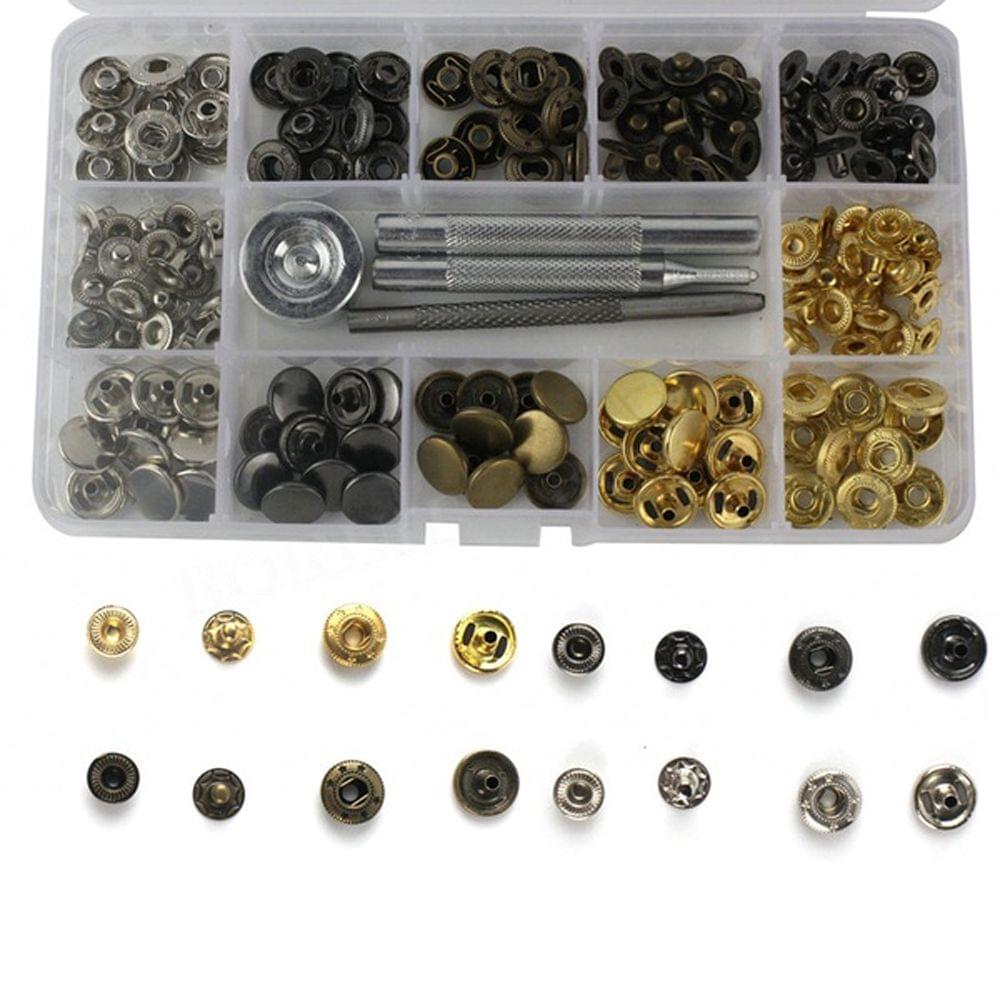 Metal Pure Bronze Copper Snap Rivets Fixing Tool Kit Leather