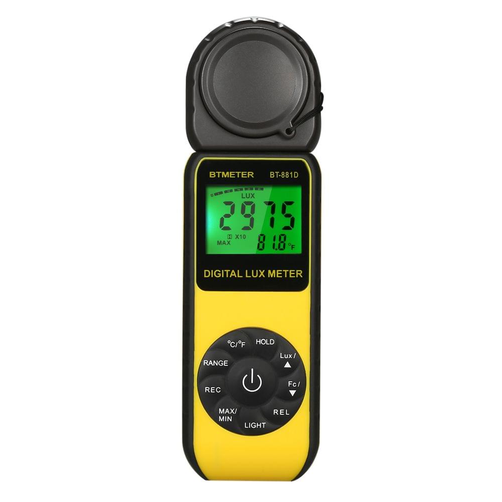 BTMETER BT-881D Digital Lux Meter Handheld Luxmeter Lux/FC